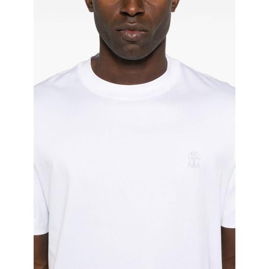 Brunello Cucinelli BRUNELLO CUCINELLI Men T-Shirts M0B138440 C6159 WHITE Size US S / EU 44-46 / 1 - 2 Thumbnail
