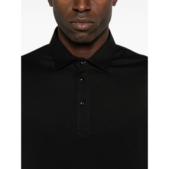 Brunello Cucinelli BRUNELLO CUCINELLI Men Polo Shirts M0B133936 C101 BLACK Size US M / EU 48-50 / 2 - 2 Thumbnail