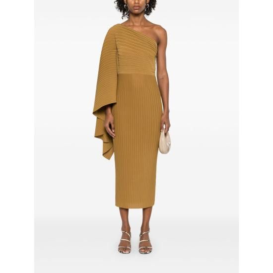 solace london brown dress The Florie Maxi Dress in Gold