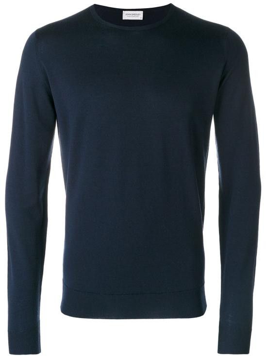 John Smedley JOHN SMEDLEY Men Sweater LUNDY MIDNIGHT Blue Size US L / EU 52-54 / 3 - 2 Thumbnail