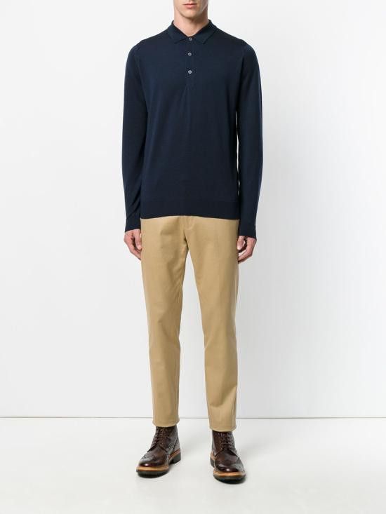 John Smedley JOHN SMEDLEY Men T-Shirts BELPER MIDNIGHT Blue Size US XL / EU 56 / 4 - 2 Thumbnail