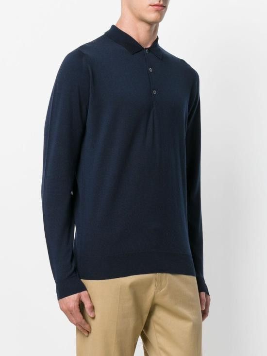 John Smedley JOHN SMEDLEY Men T-Shirts BELPER MIDNIGHT Blue Size US XL / EU 56 / 4 - 3 Thumbnail