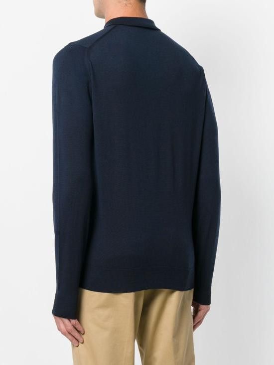 John Smedley JOHN SMEDLEY Men T-Shirts BELPER MIDNIGHT Blue Size US XL / EU 56 / 4 - 4 Thumbnail