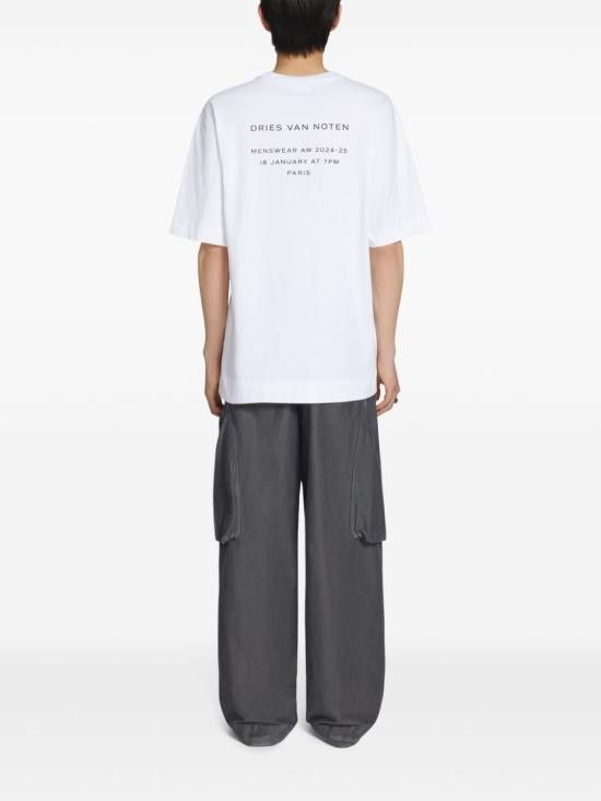Dries Van Noten DRIES VAN NOTEN Men T-Shirts 2420211119603 HELI001 White Size US XL / EU 56 / 4 - 4 Thumbnail