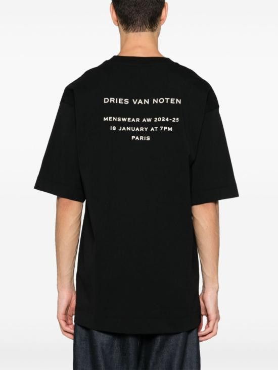 Dries Van Noten DRIES VAN NOTEN Men T-Shirts 2420211119603 HELI900 Black Size US L / EU 52-54 / 3 - 5 Thumbnail