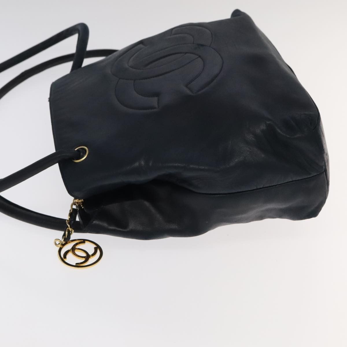 Chanel Coco Mark Black Leather Tote Bag (Pre-Owned) Size ONE SIZE - 4 Thumbnail