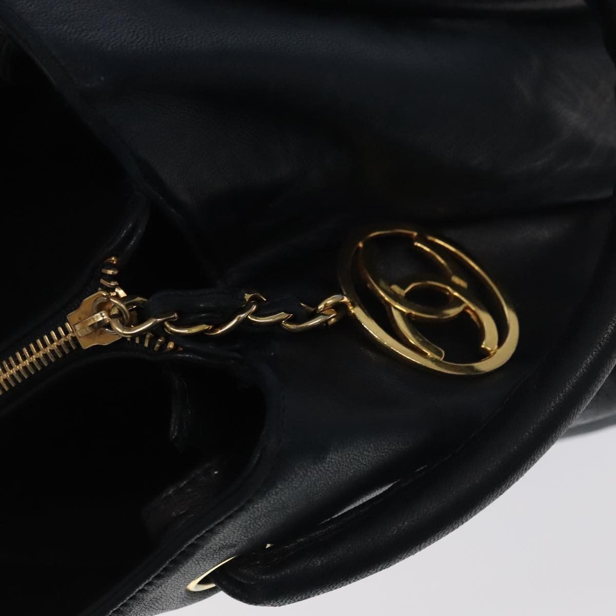 Chanel Coco Mark Black Leather Tote Bag (Pre-Owned) Size ONE SIZE - 13 Thumbnail