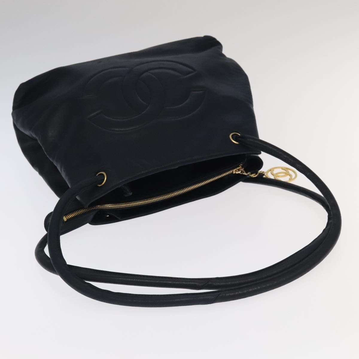 Chanel Coco Mark Black Leather Tote Bag (Pre-Owned) Size ONE SIZE - 6 Thumbnail