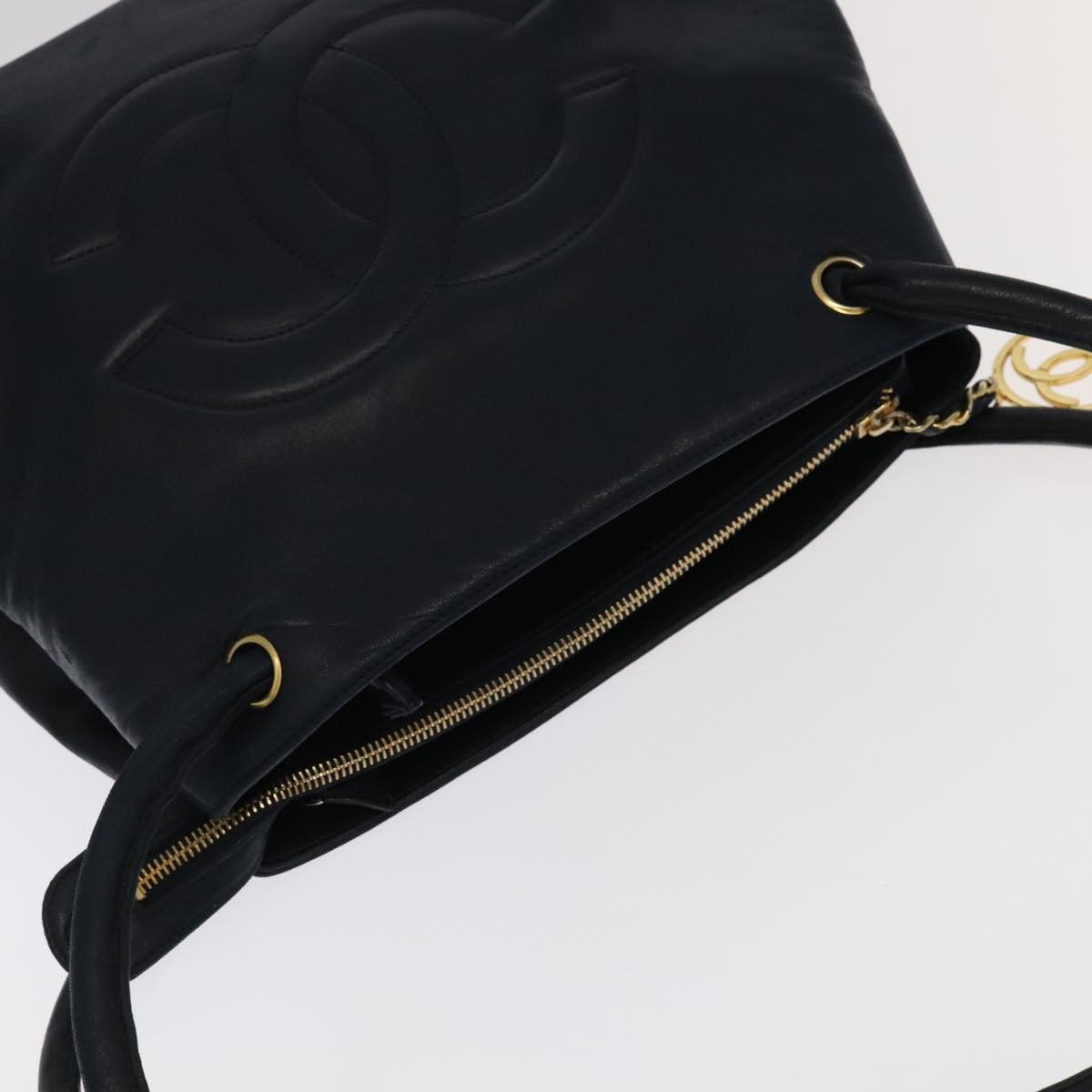 Chanel Coco Mark Black Leather Tote Bag (Pre-Owned) Size ONE SIZE - 5 Thumbnail