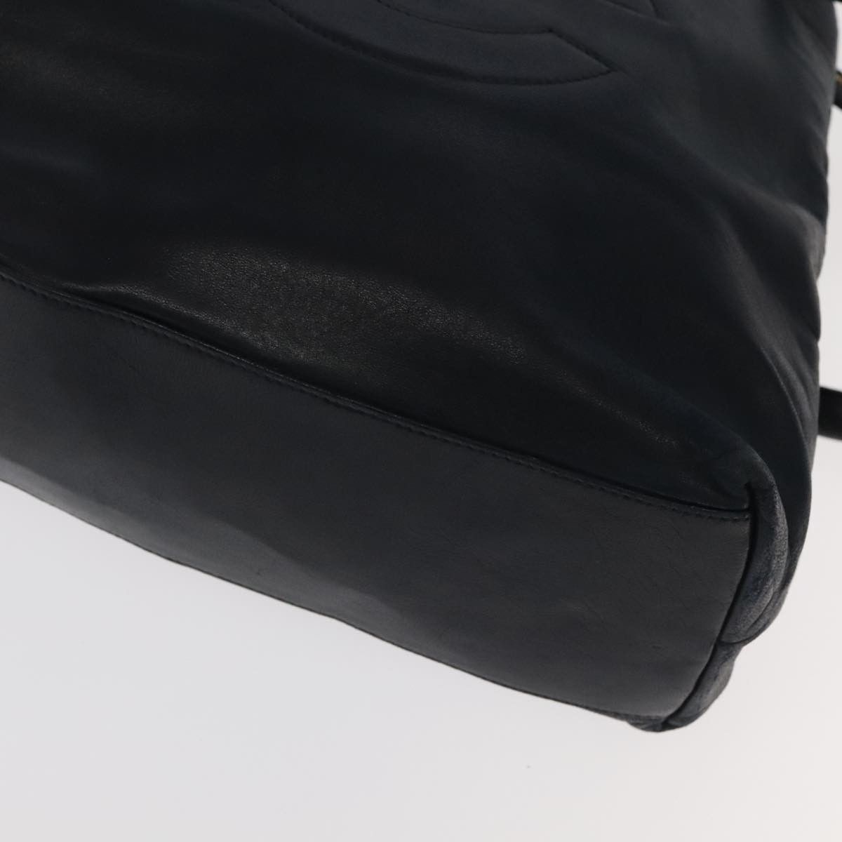 Chanel Coco Mark Black Leather Tote Bag (Pre-Owned) Size ONE SIZE - 9 Thumbnail