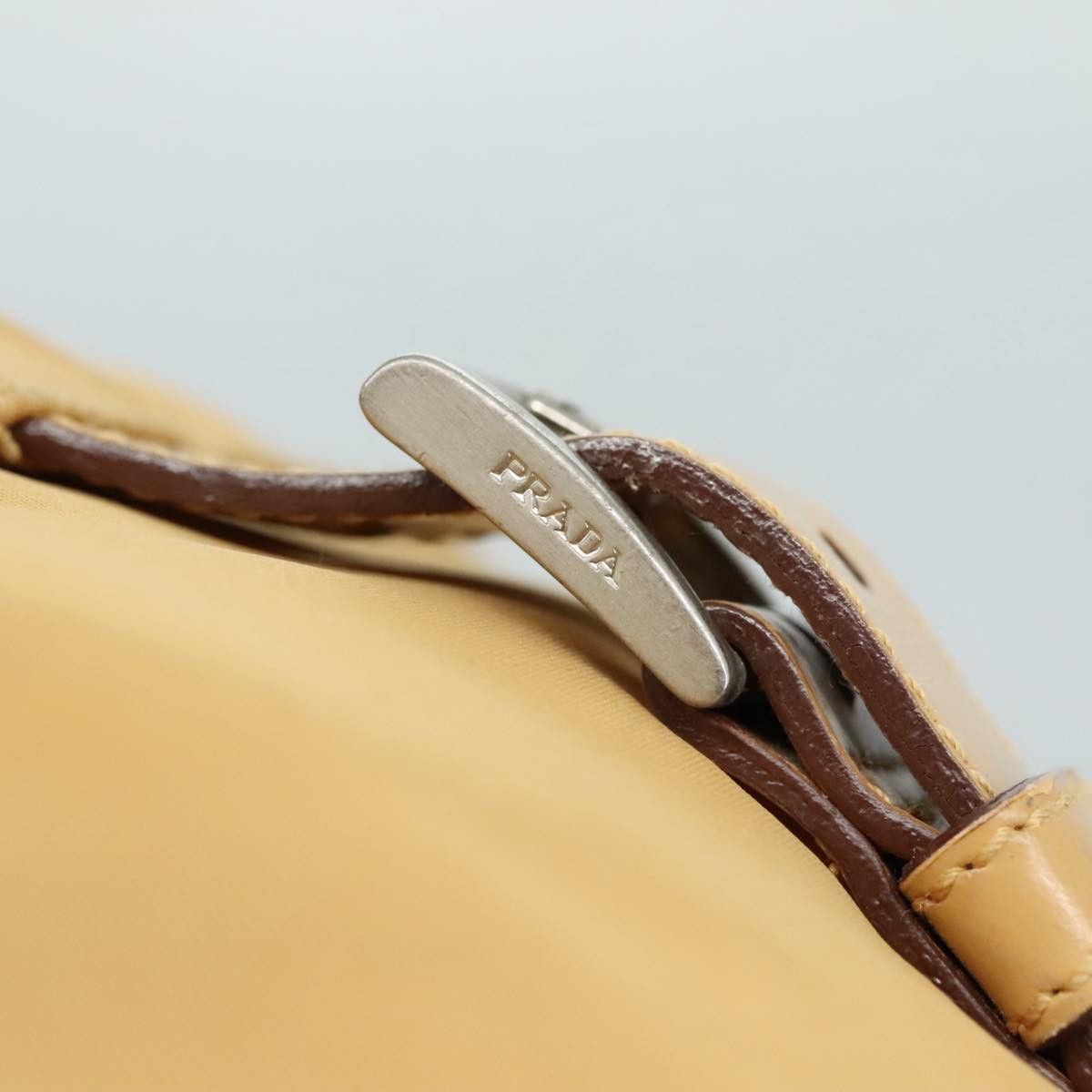 Prada Tessuto Beige Synthetic Shoulder Bag (Pre-Owned) Size ONE SIZE - 12 Thumbnail