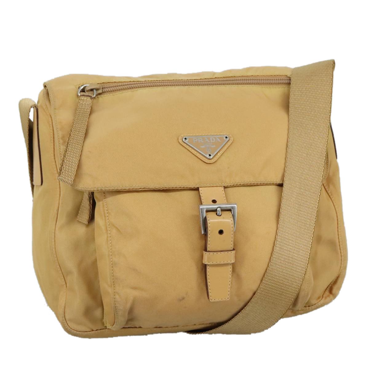 Prada Tessuto Beige Synthetic Shoulder Bag (Pre-Owned) Size ONE SIZE - 20 Thumbnail