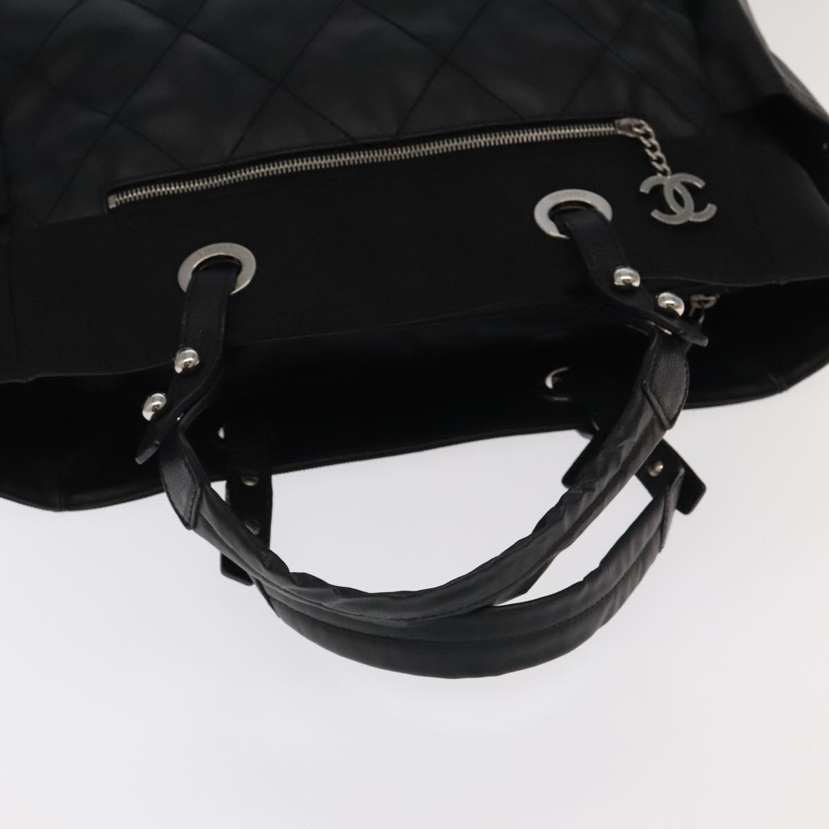 Chanel Biarritz Black Leather Tote Bag (Pre-Owned) Size ONE SIZE - 5 Thumbnail