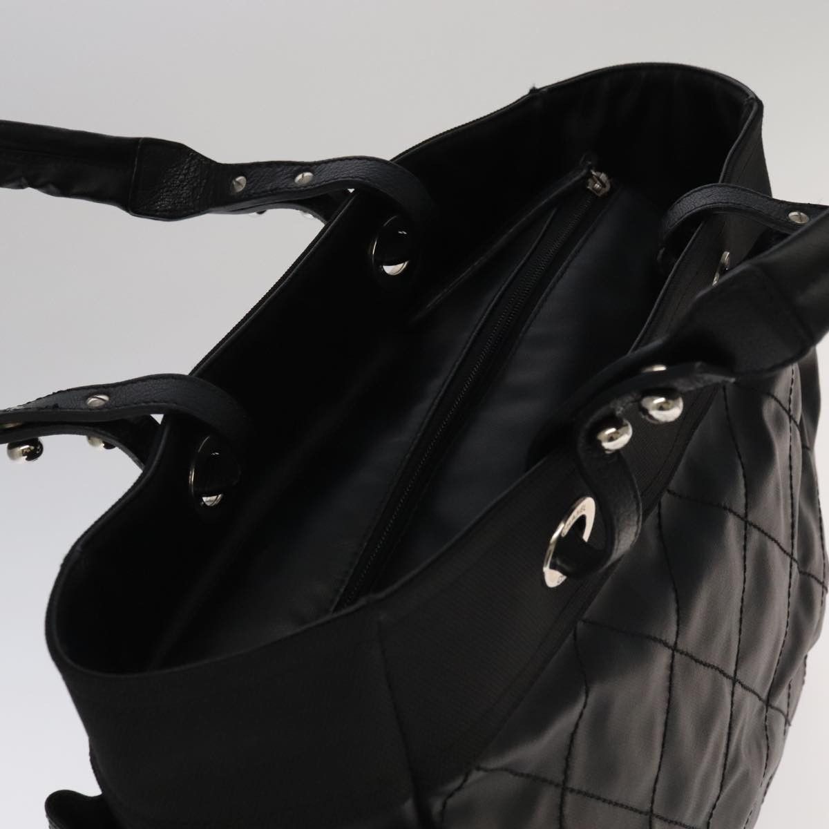 Chanel Biarritz Black Leather Tote Bag (Pre-Owned) Size ONE SIZE - 13 Thumbnail
