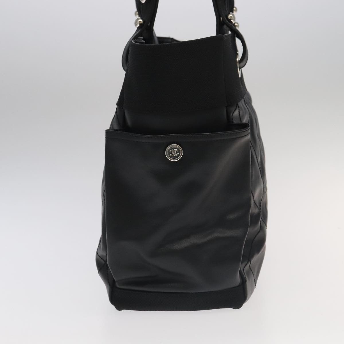 Chanel Biarritz Black Leather Tote Bag (Pre-Owned) Size ONE SIZE - 3 Thumbnail