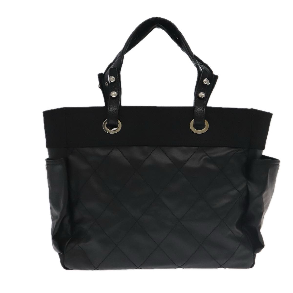 Chanel Biarritz Black Leather Tote Bag (Pre-Owned) Size ONE SIZE - 2 Thumbnail