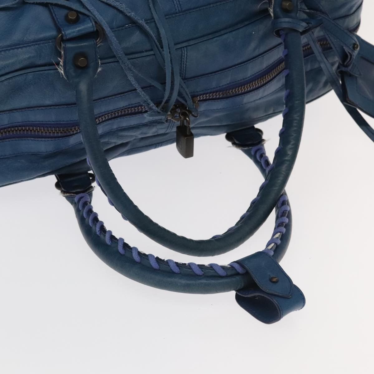 Balenciaga Blue Leather Handbag (Pre-Owned) Size ONE SIZE - 6 Thumbnail