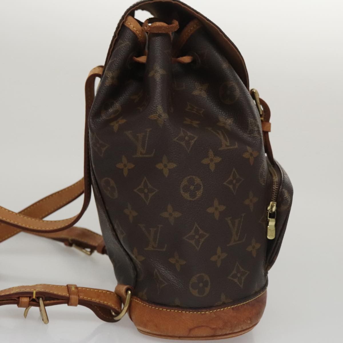 Louis Vuitton Montsouris Mm Brown Canvas Backpack Bag (Pre-Owned) Size ONE SIZE - 4 Thumbnail