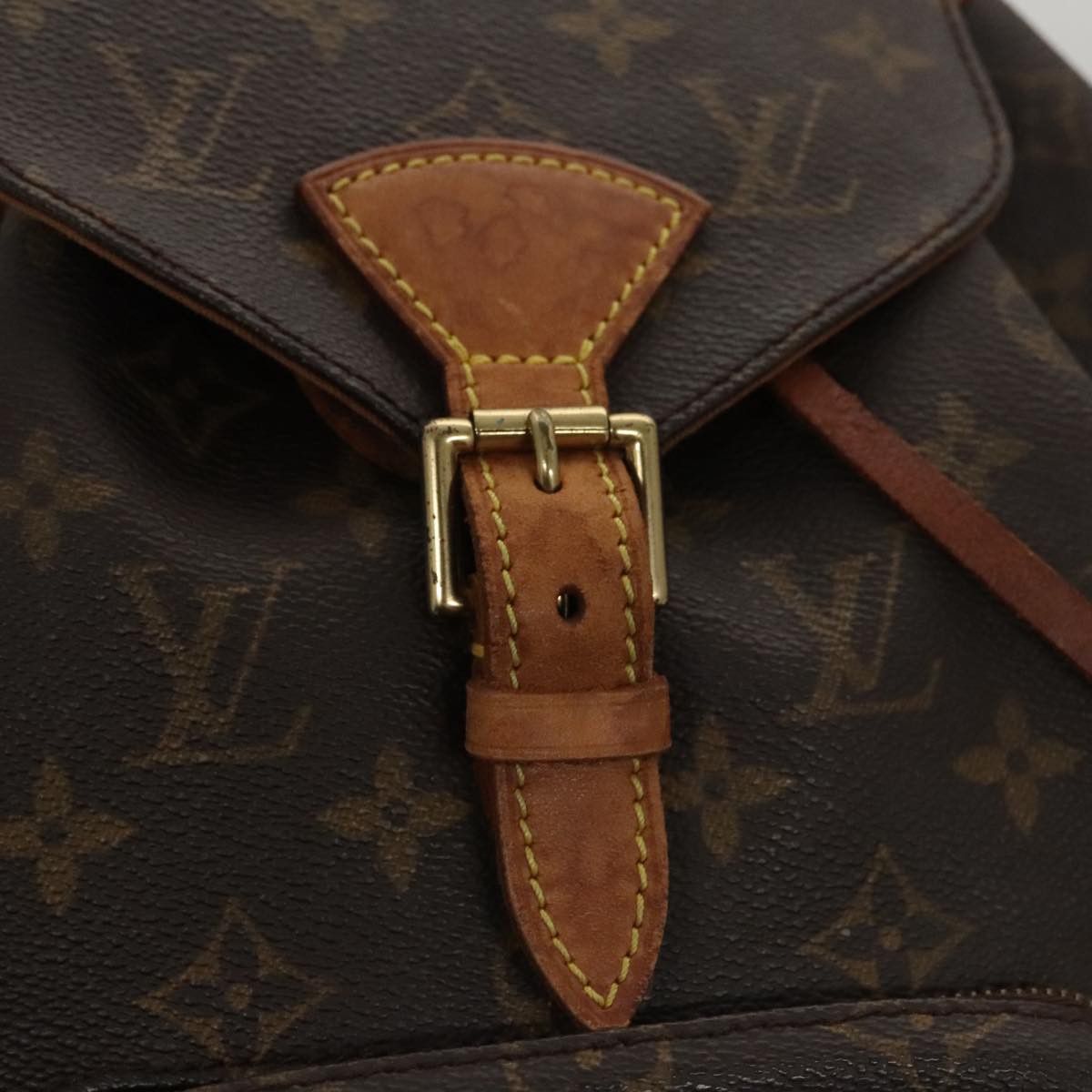 Louis Vuitton Montsouris Mm Brown Canvas Backpack Bag (Pre-Owned) Size ONE SIZE - 11 Thumbnail