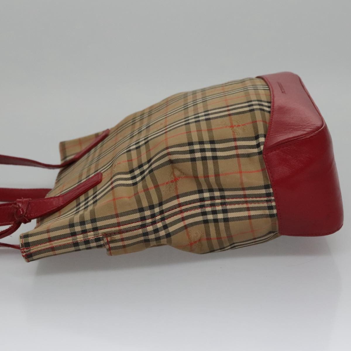 Burberry Nova Check Beige Canvas Shoulder Bag (Pre-Owned) Size ONE SIZE - 4 Thumbnail