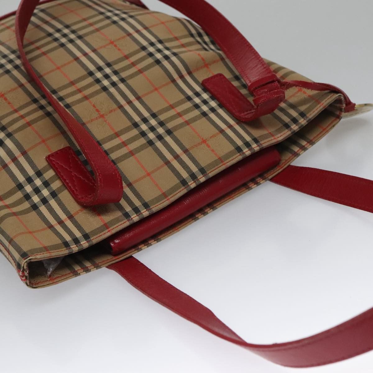 Burberry Nova Check Beige Canvas Shoulder Bag (Pre-Owned) Size ONE SIZE - 14 Thumbnail