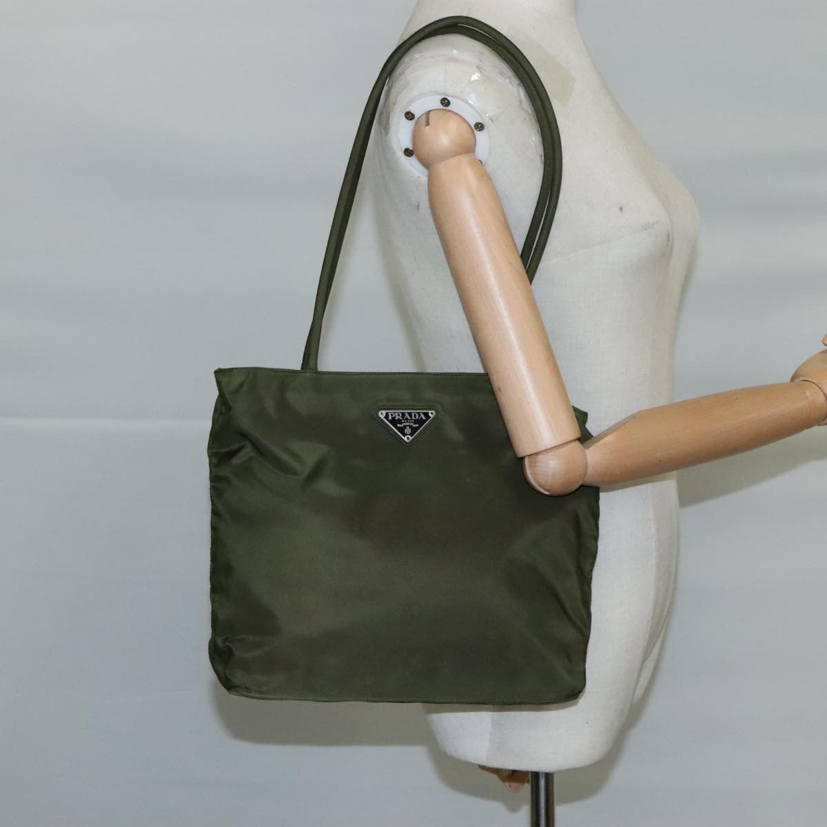 Prada Re-Nylon Khaki Synthetic Tote Bag (Pre-Owned) Size ONE SIZE - 15 Thumbnail