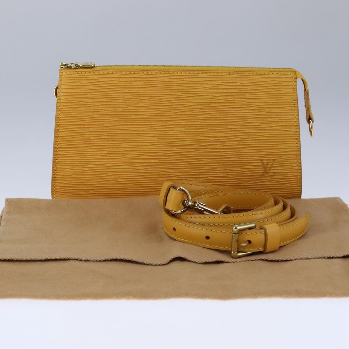 Louis Vuitton Pochette Accessoire Yellow Leather Clutch Bag (Pre-Owned) Size ONE SIZE - 15 Thumbnail