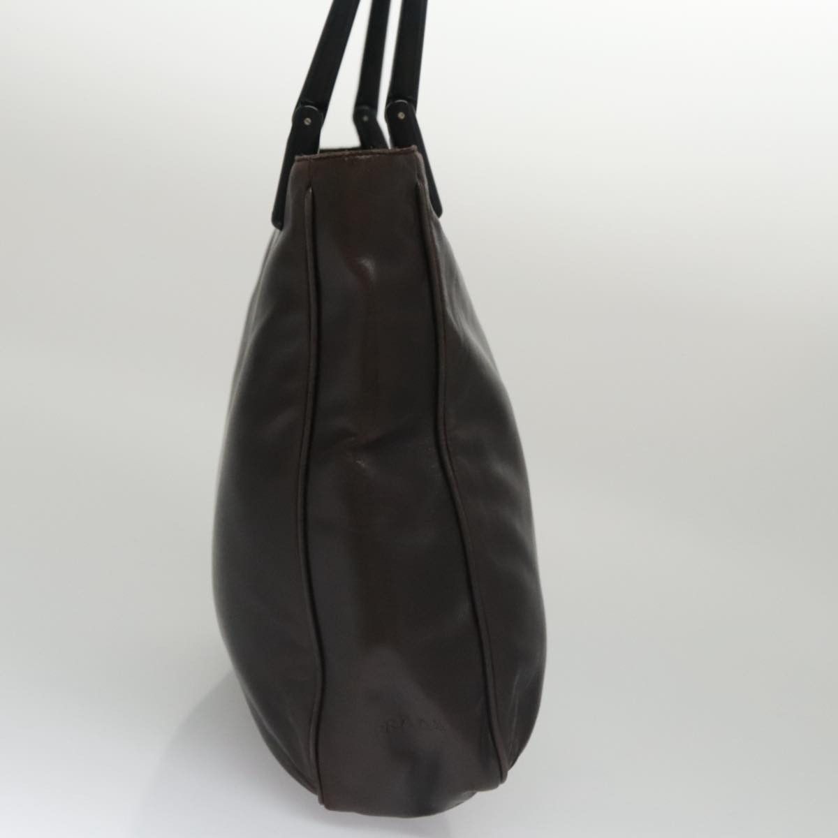 Prada Brown Leather Tote Bag (Pre-Owned) Size ONE SIZE - 4 Thumbnail