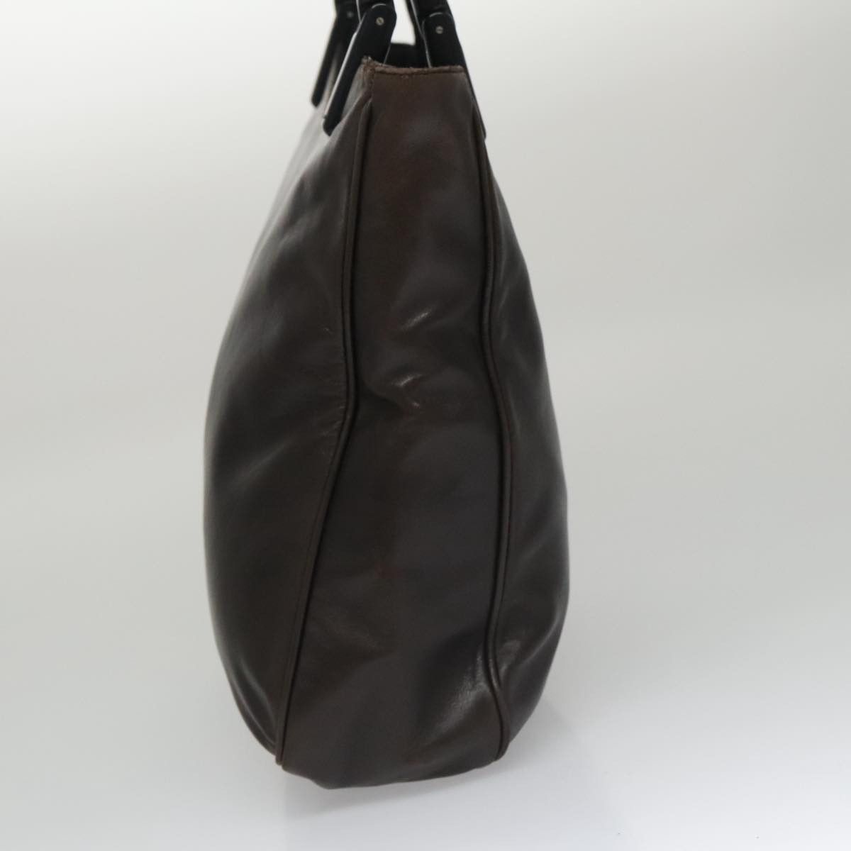Prada Brown Leather Tote Bag (Pre-Owned) Size ONE SIZE - 3 Thumbnail