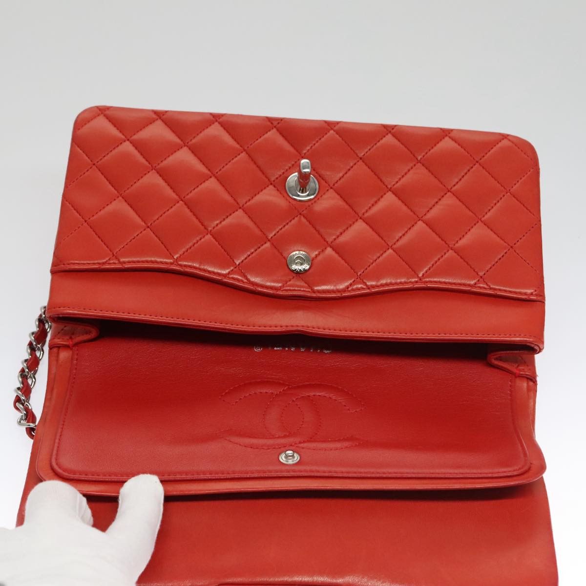 Chanel Timeless 26 Red Leather Shoulder Bag (Pre-Owned) Size ONE SIZE - 18 Thumbnail