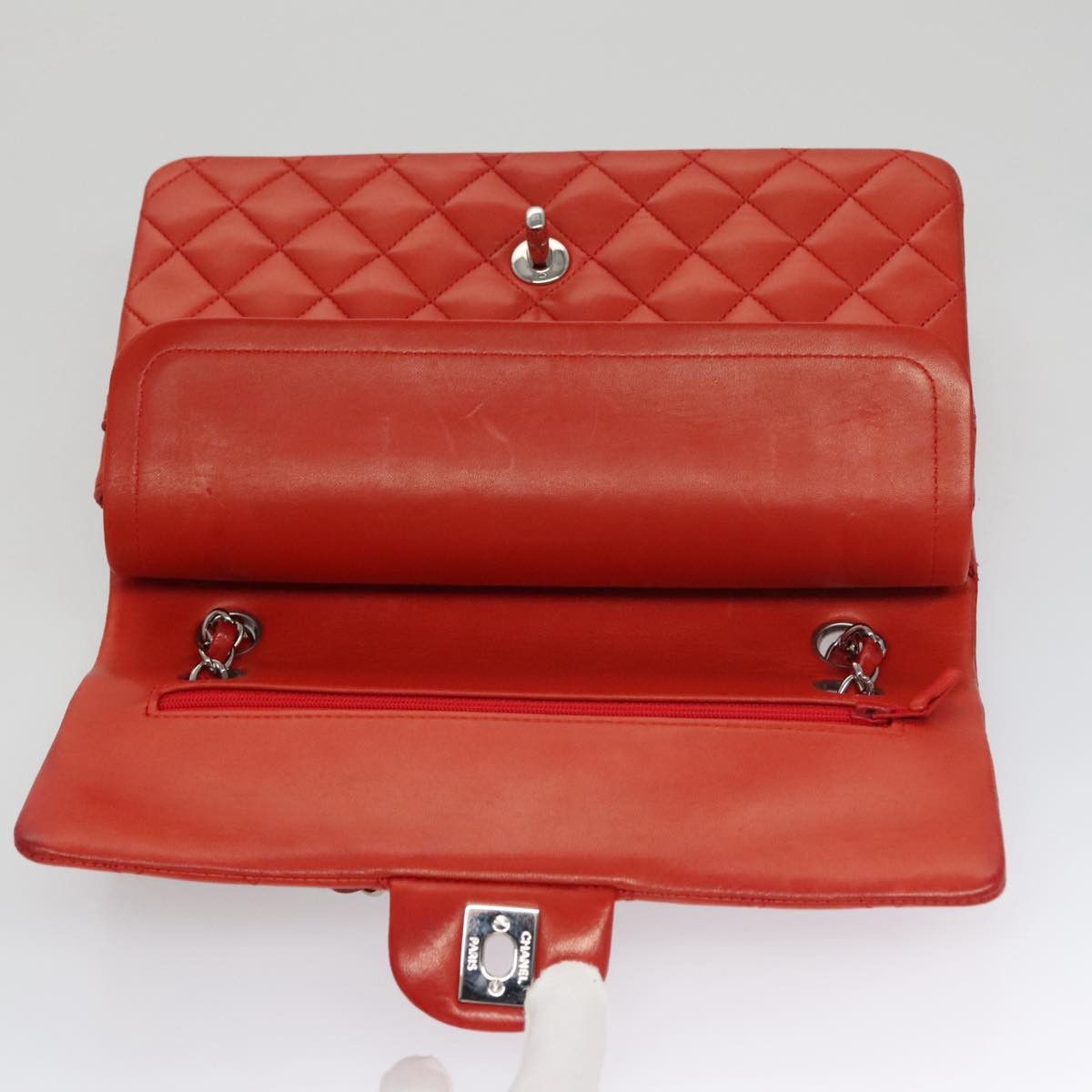 Chanel Timeless 26 Red Leather Shoulder Bag (Pre-Owned) Size ONE SIZE - 17 Thumbnail