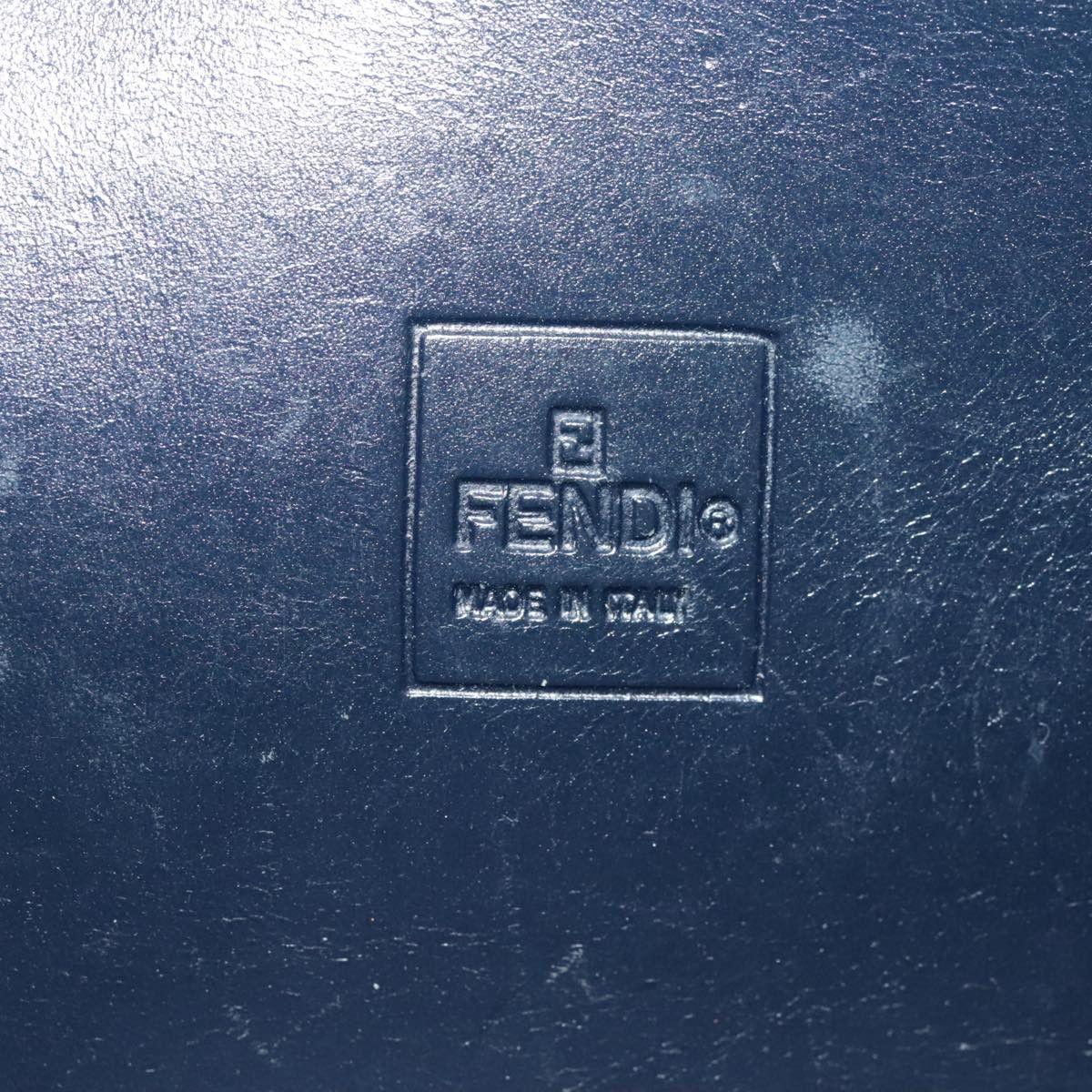 Fendi Zucchino Navy Canvas Shoulder Bag (Pre-Owned) Size ONE SIZE - 15 Thumbnail