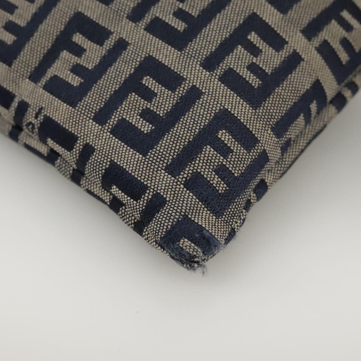 Fendi Zucchino Navy Canvas Shoulder Bag (Pre-Owned) Size ONE SIZE - 10 Thumbnail