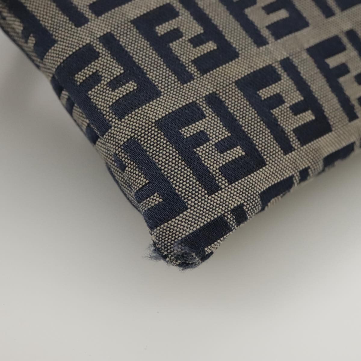 Fendi Zucchino Navy Canvas Shoulder Bag (Pre-Owned) Size ONE SIZE - 7 Thumbnail