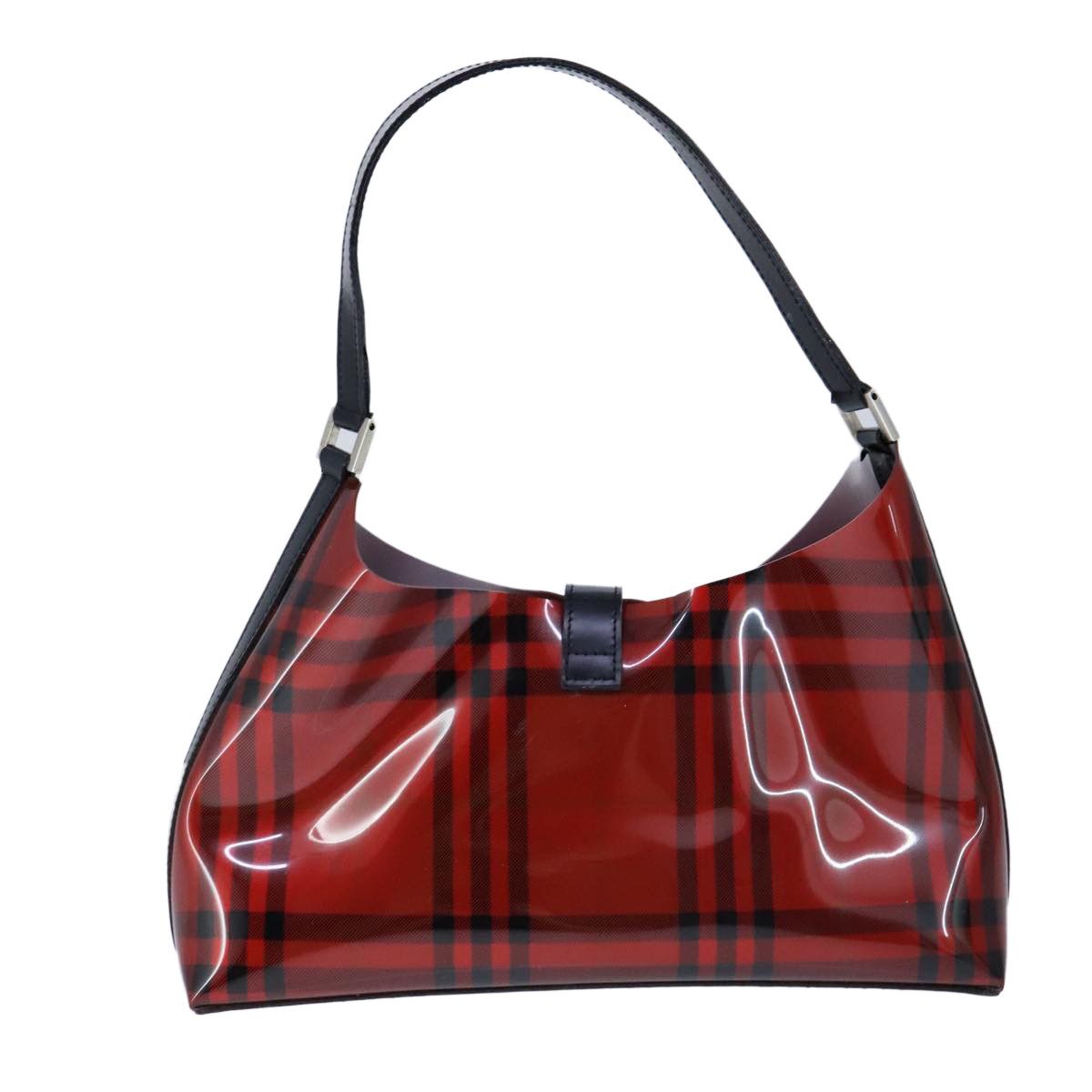 Burberry Nova Check Red Vinyl Shoulder Bag (Pre-Owned) Size ONE SIZE - 2 Thumbnail