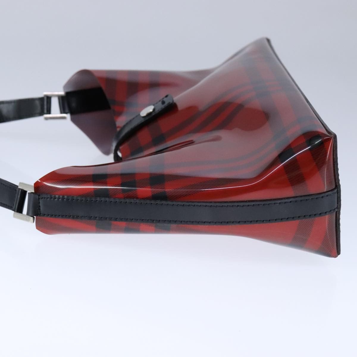 Burberry Nova Check Red Vinyl Shoulder Bag (Pre-Owned) Size ONE SIZE - 3 Thumbnail