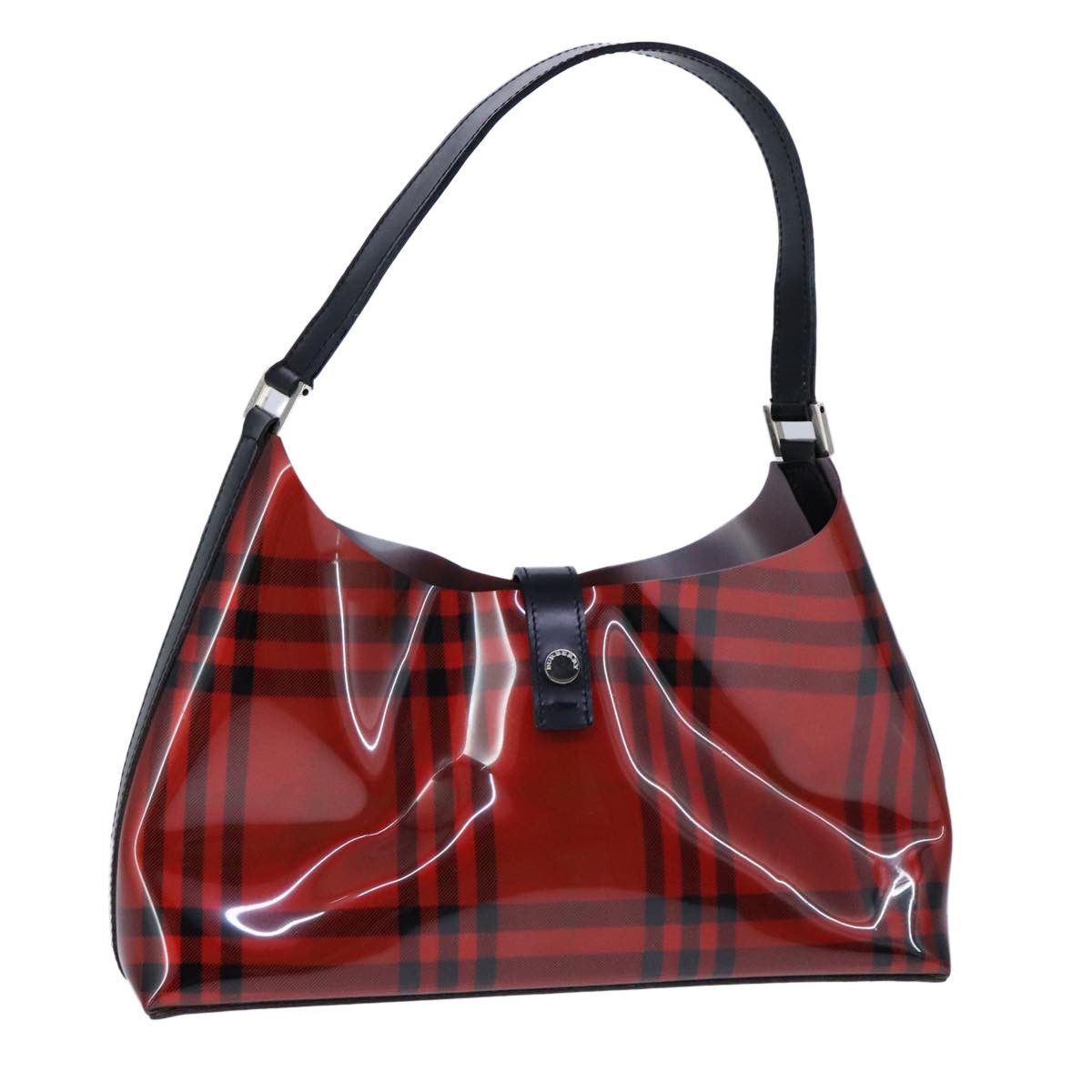 Burberry Nova Check Red Vinyl Shoulder Bag (Pre-Owned) Size ONE SIZE - 15 Thumbnail