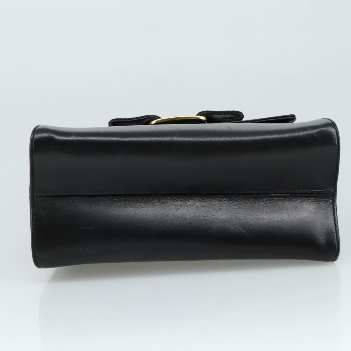 Salvatore Ferragamo Vara Black Leather Handbag (Pre-Owned) Size ONE SIZE - 7 Thumbnail