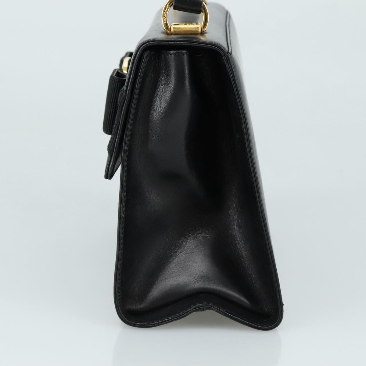 Salvatore Ferragamo Vara Black Leather Handbag (Pre-Owned) Size ONE SIZE - 3 Thumbnail