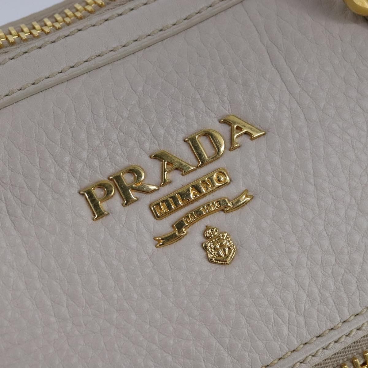 Prada Vitello White Leather Handbag (Pre-Owned) Size ONE SIZE - 13 Thumbnail