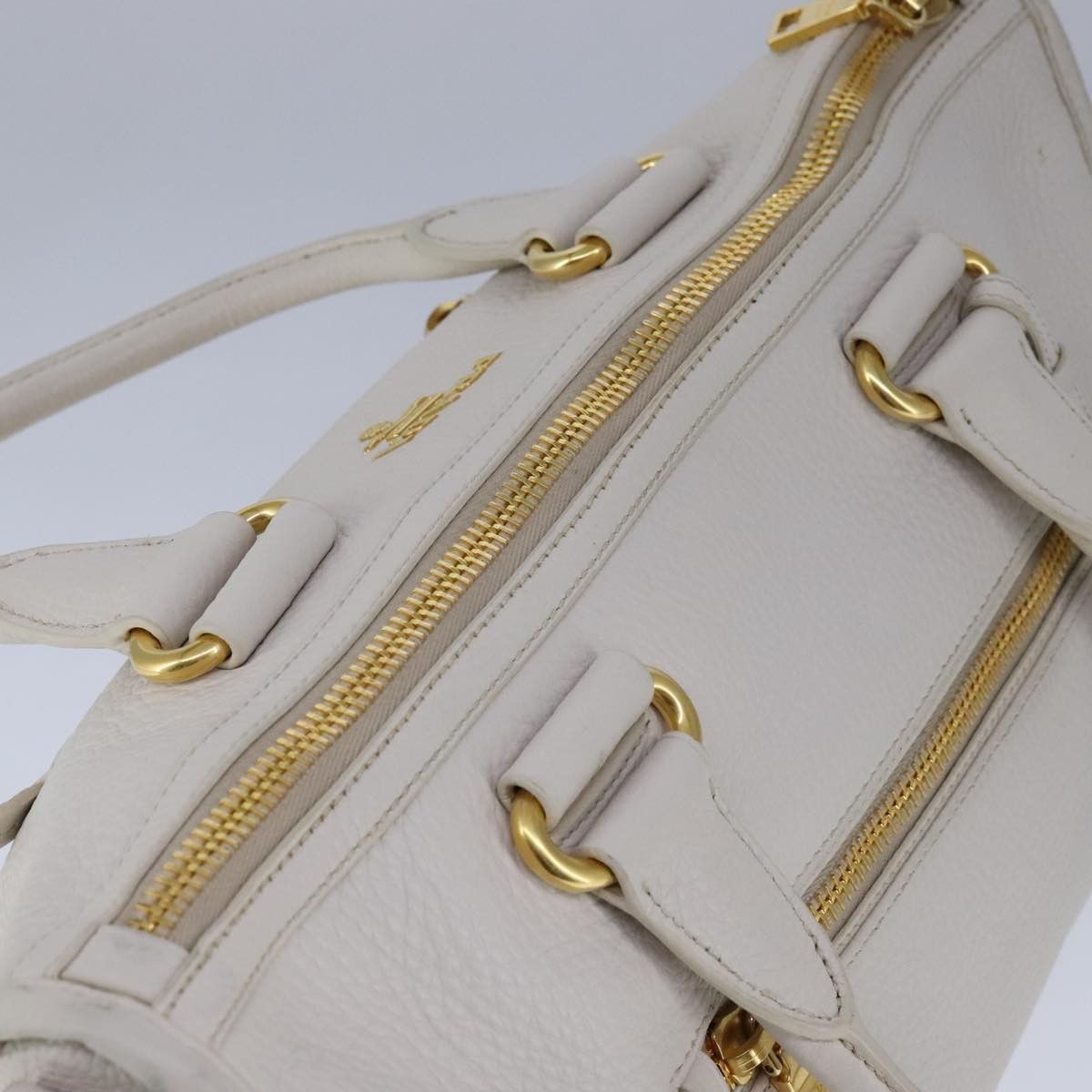 Prada Vitello White Leather Handbag (Pre-Owned) Size ONE SIZE - 11 Thumbnail