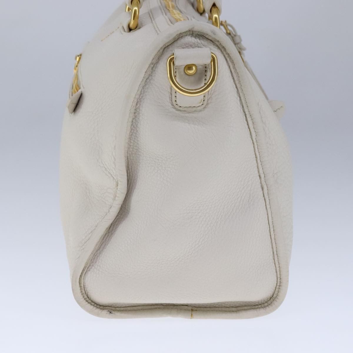 Prada Vitello White Leather Handbag (Pre-Owned) Size ONE SIZE - 4 Thumbnail