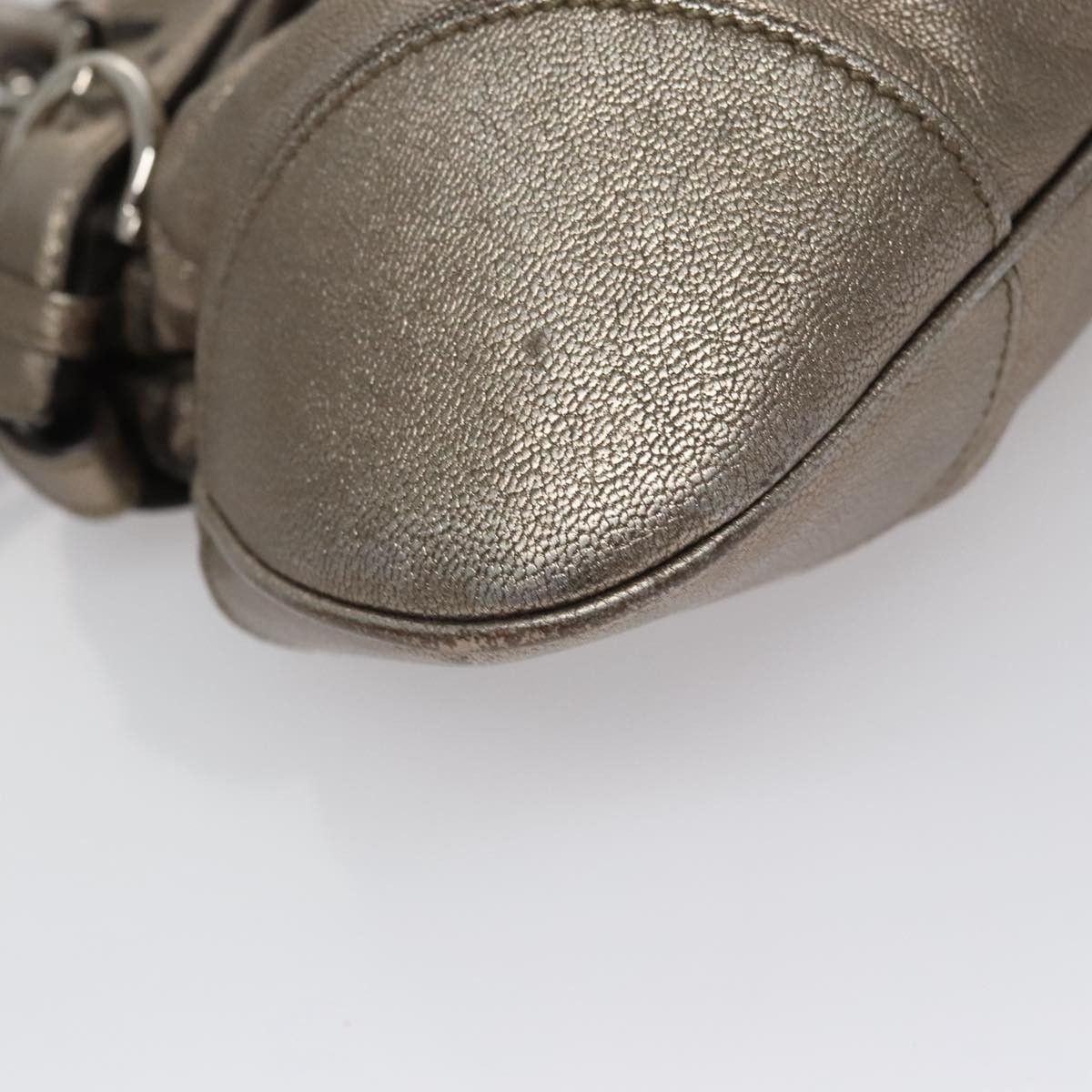 Salvatore Ferragamo Gancini Silver Leather Shoulder Bag (Pre-Owned) Size ONE SIZE - 9 Thumbnail
