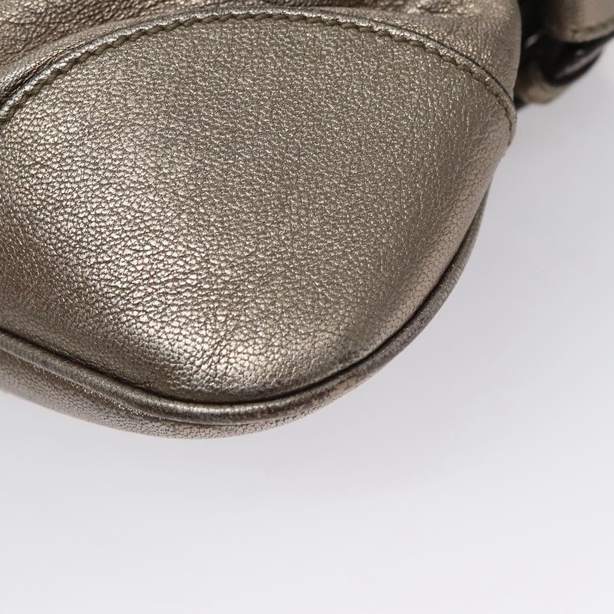 Salvatore Ferragamo Gancini Silver Leather Shoulder Bag (Pre-Owned) Size ONE SIZE - 10 Thumbnail