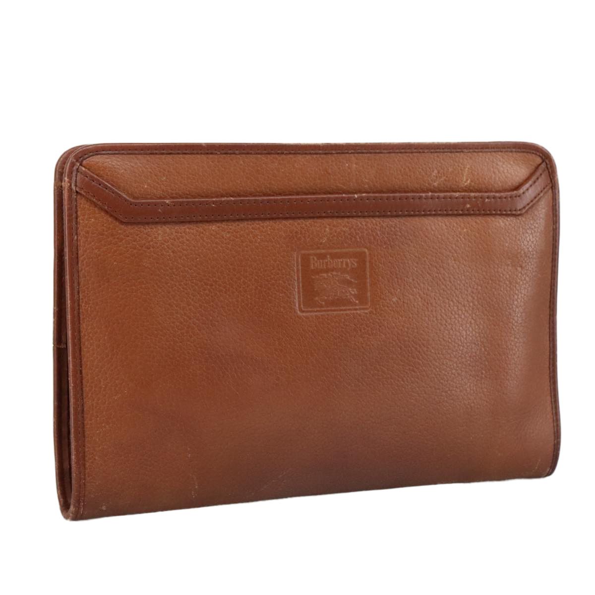 Burberry Brown Leather Clutch Bag (Pre-Owned) Size ONE SIZE - 12 Thumbnail