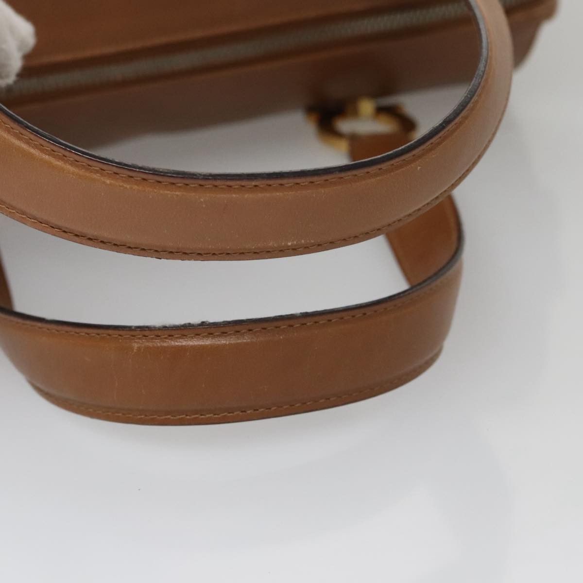 Salvatore Ferragamo Gancini Brown Leather Handbag (Pre-Owned) Size ONE SIZE - 5 Thumbnail