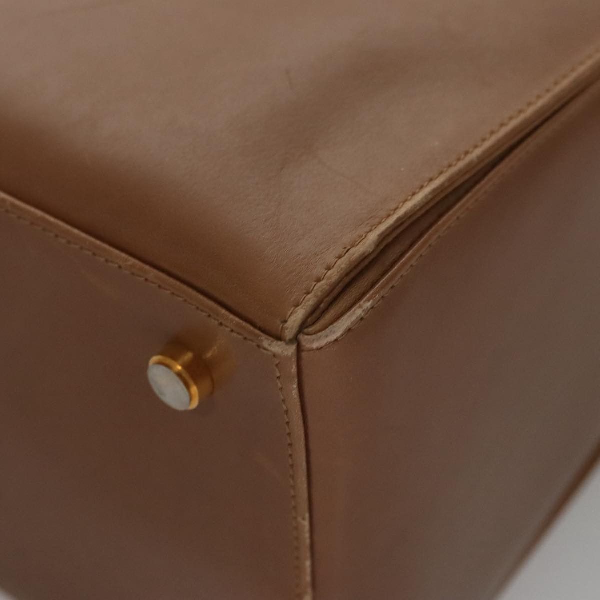 Salvatore Ferragamo Gancini Brown Leather Handbag (Pre-Owned) Size ONE SIZE - 8 Thumbnail