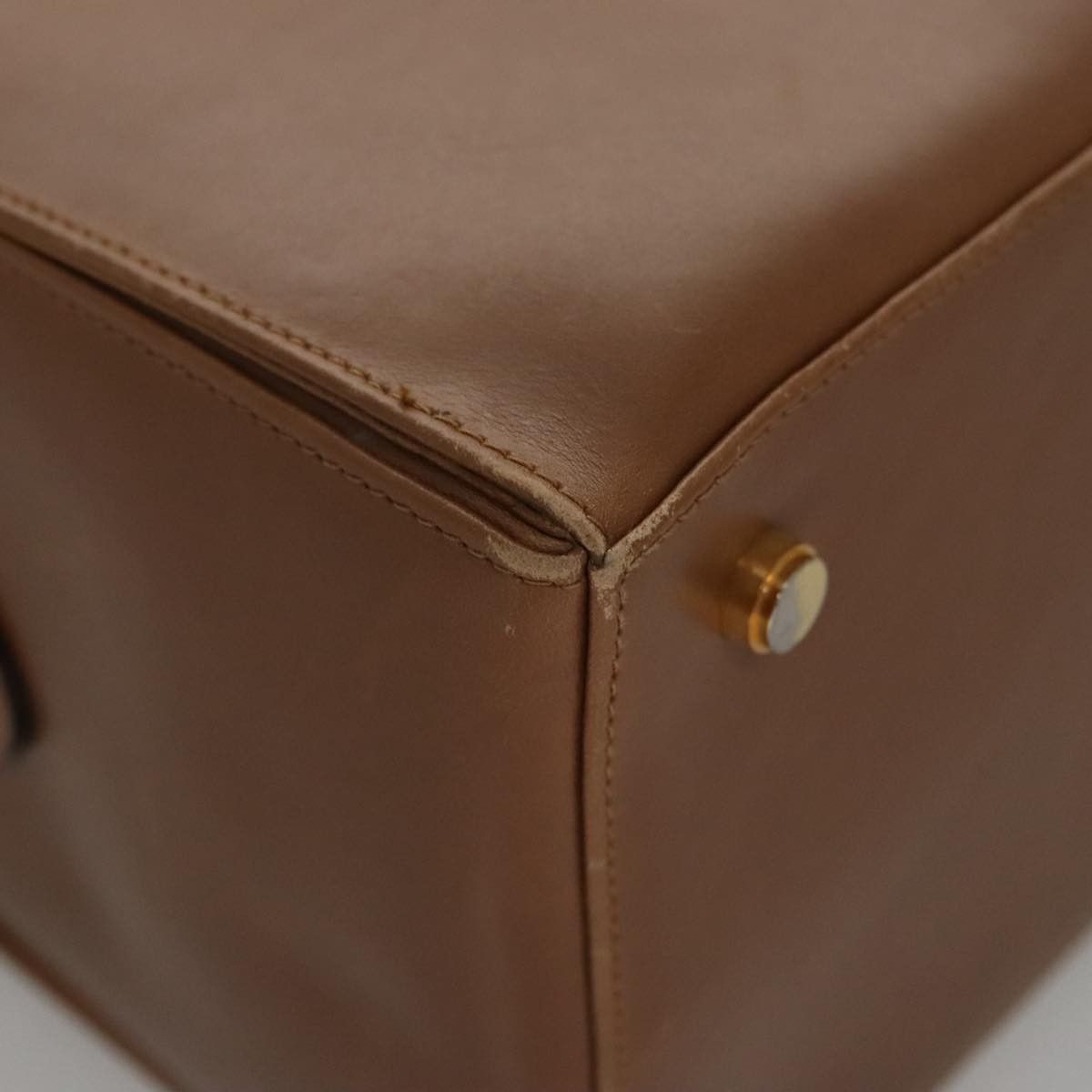 Salvatore Ferragamo Gancini Brown Leather Handbag (Pre-Owned) Size ONE SIZE - 7 Thumbnail