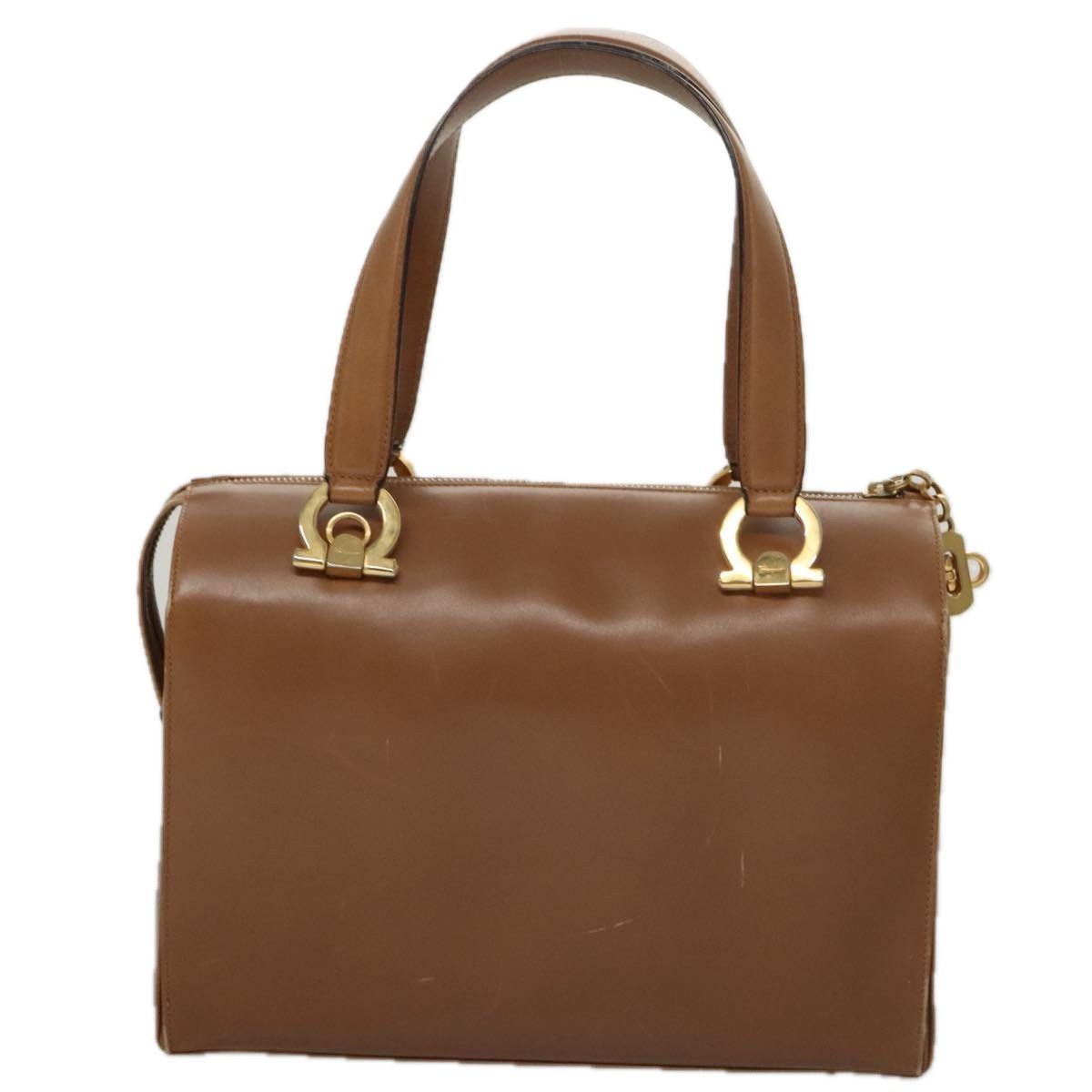 Salvatore Ferragamo Gancini Brown Leather Handbag (Pre-Owned) Size ONE SIZE - 2 Thumbnail