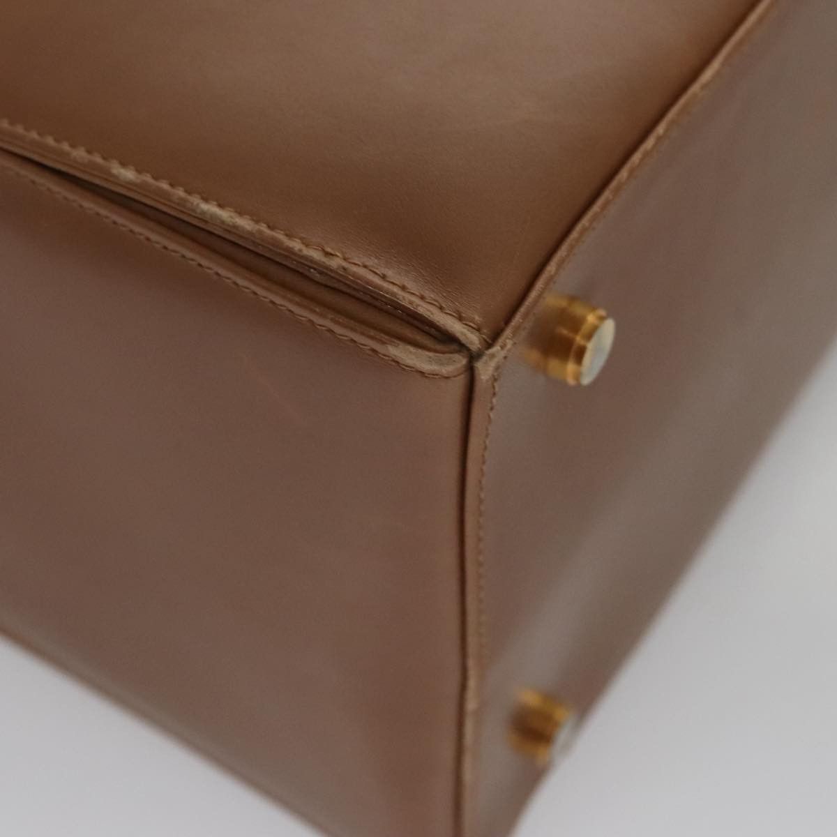 Salvatore Ferragamo Gancini Brown Leather Handbag (Pre-Owned) Size ONE SIZE - 9 Thumbnail